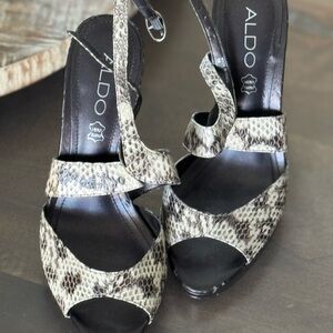 Aldo Women's Snakeskin Pattern Sandals